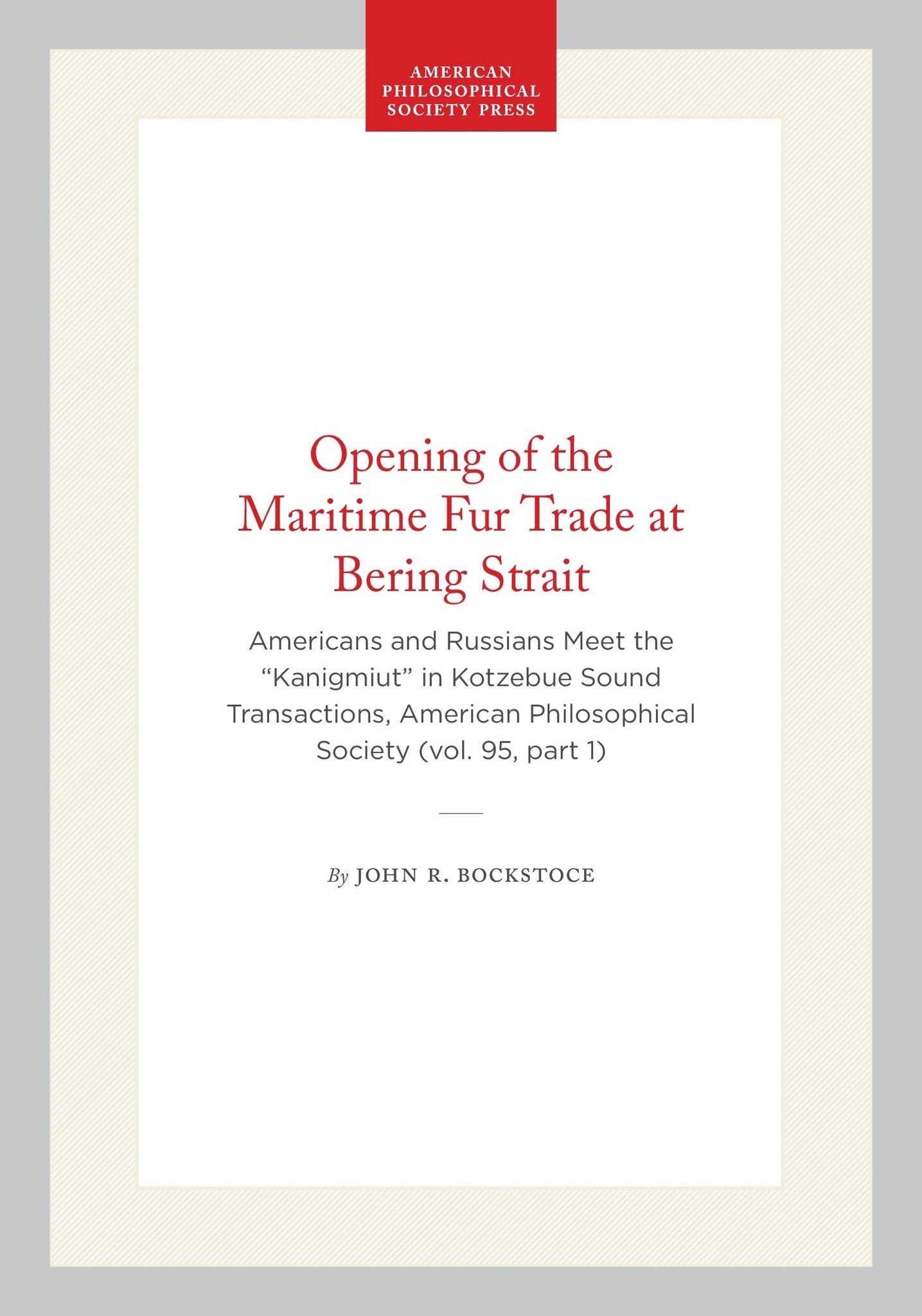 Opening of the Maritime Fur Trade at Bering Strait