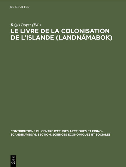 Le livre de la colonisation de l’Islande (Landnámabok)