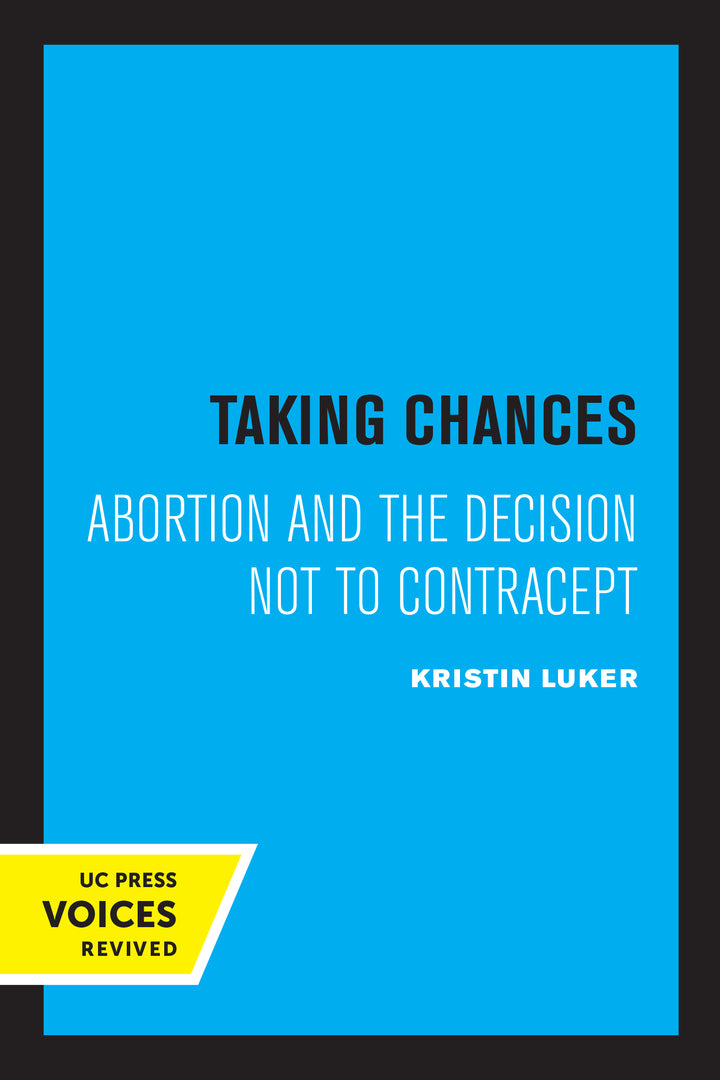 Cover image for Taking Chances ISBN 9780520314030