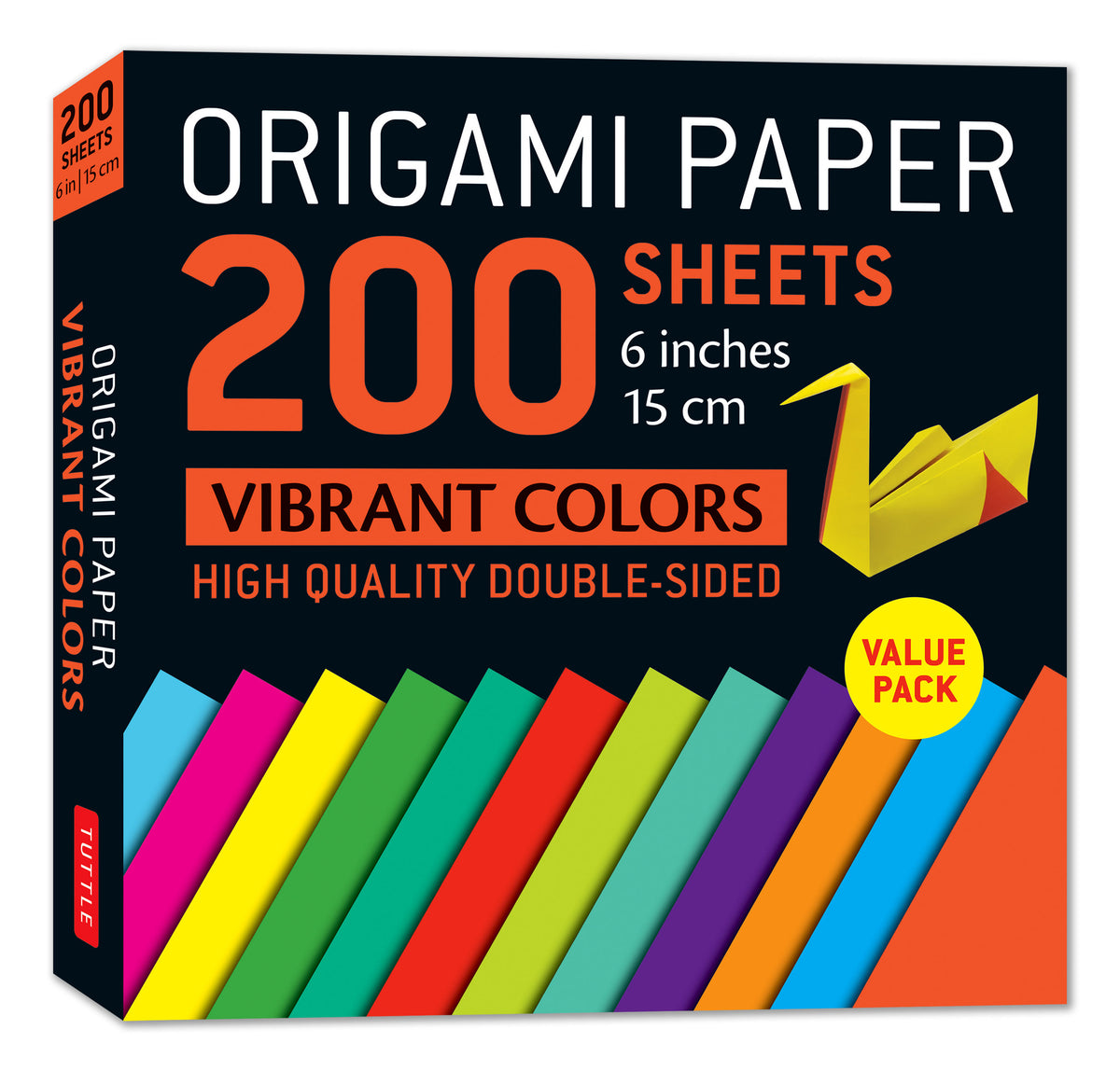 Origami Paper 200 sheets Vibrant Colors 6" (15 cm)
