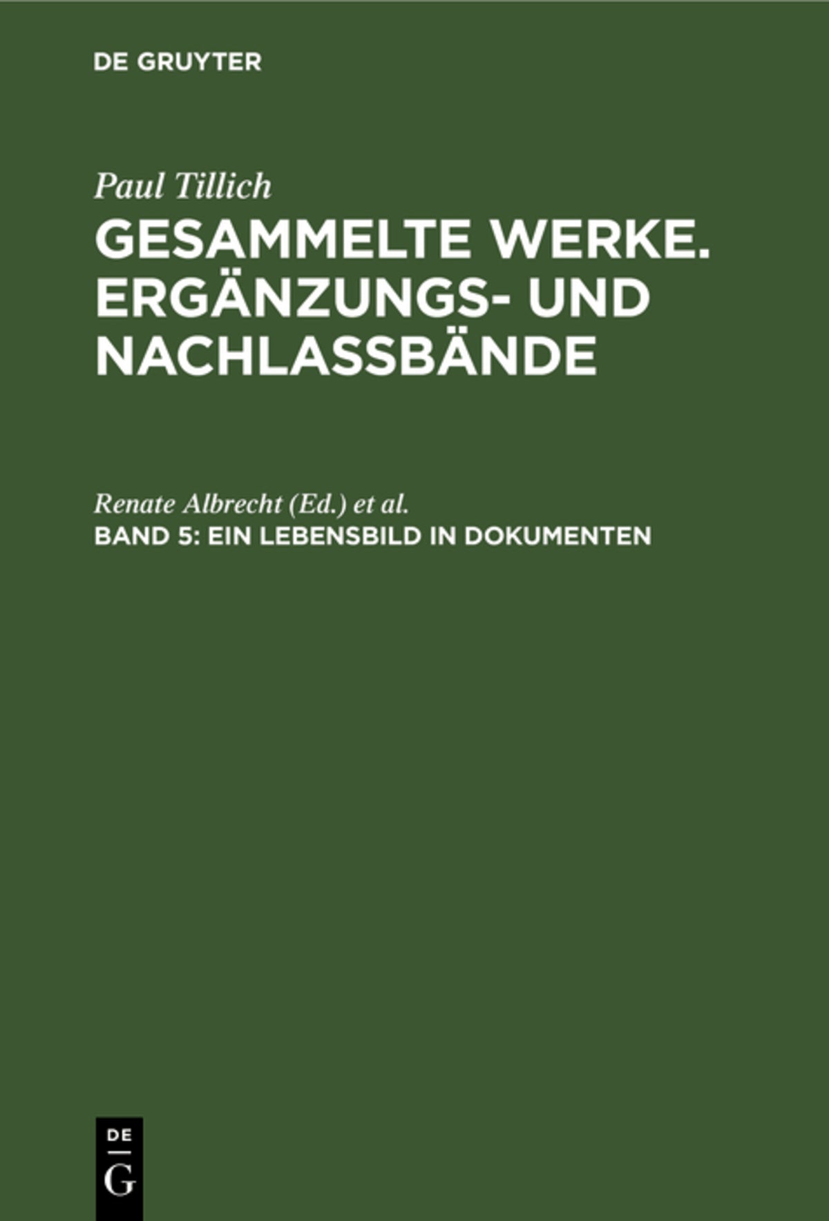 Cover image for Ein Lebensbild in Dokumenten ISBN 9783771501990