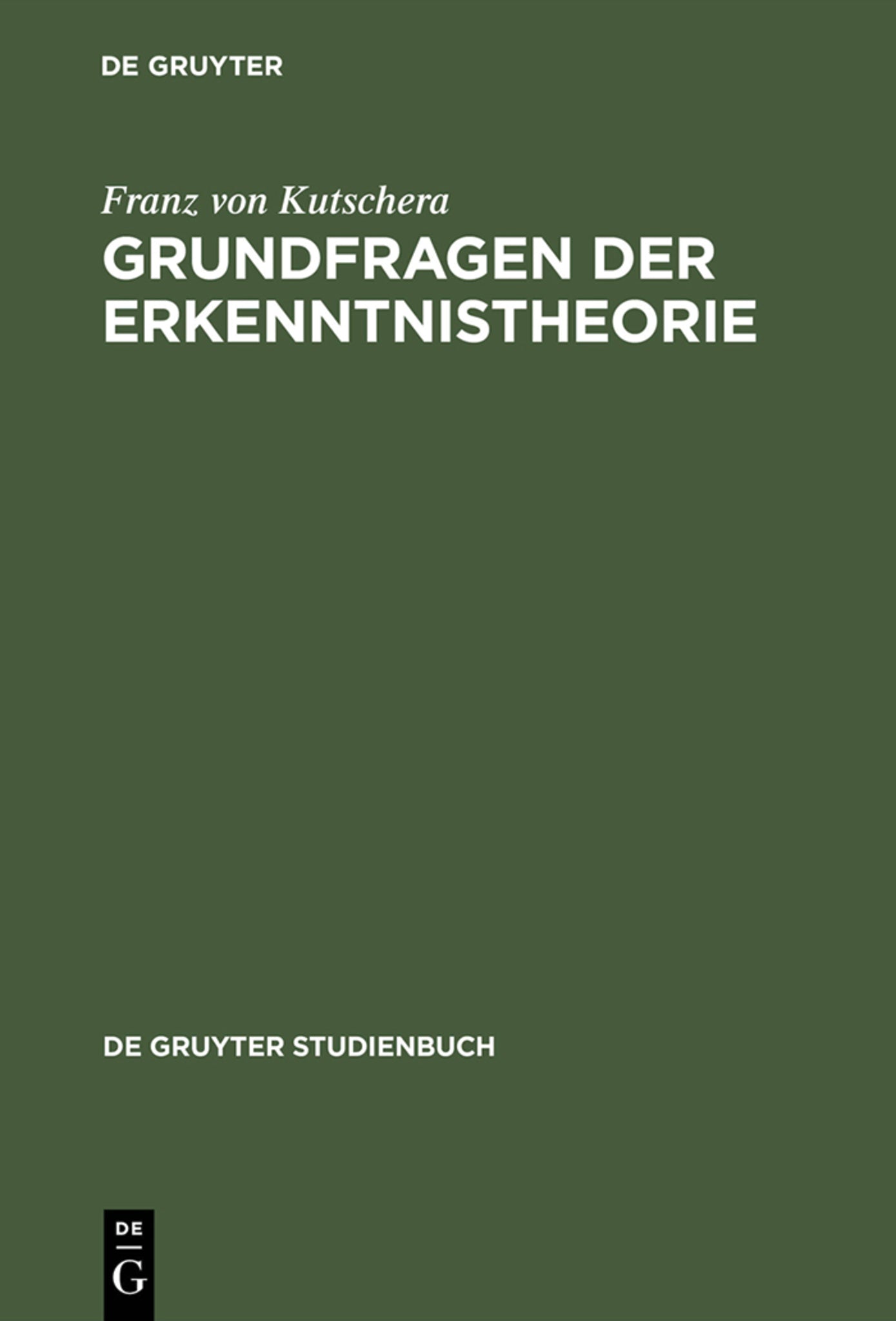 Grundfragen der Erkenntnistheorie