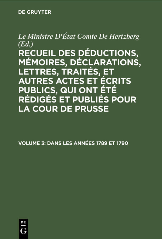 Dans les années 1789 et 1790
