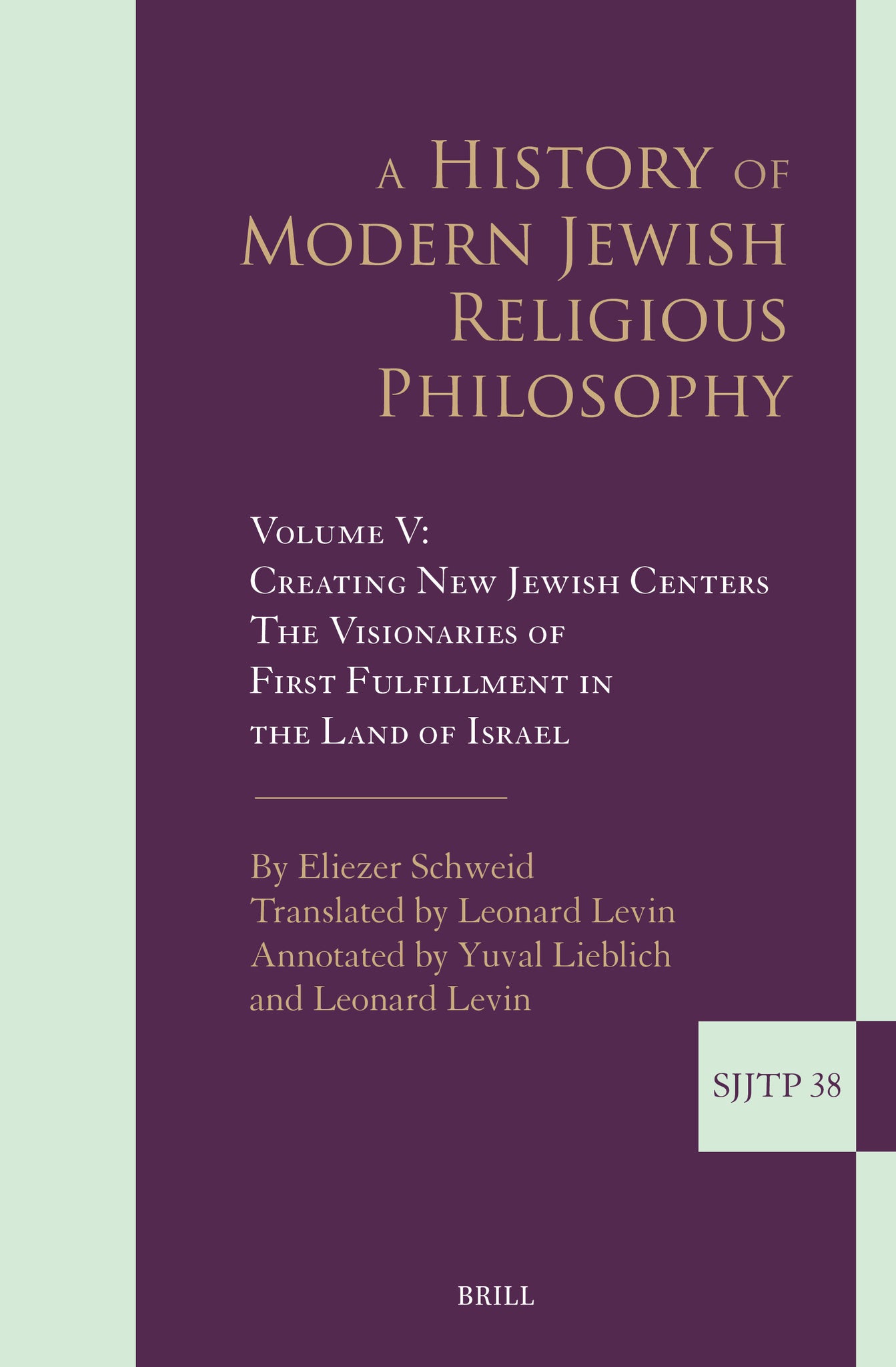 Cover image for A History of Modern Jewish Religious Philosophy ISBN 9789004524125