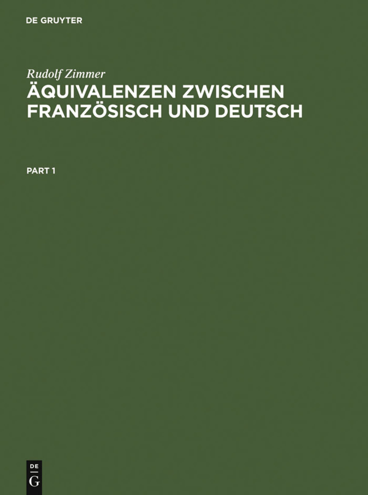 Cover image for Äquivalenzen zwischen Französisch und Deutsch ISBN 9783484603448
