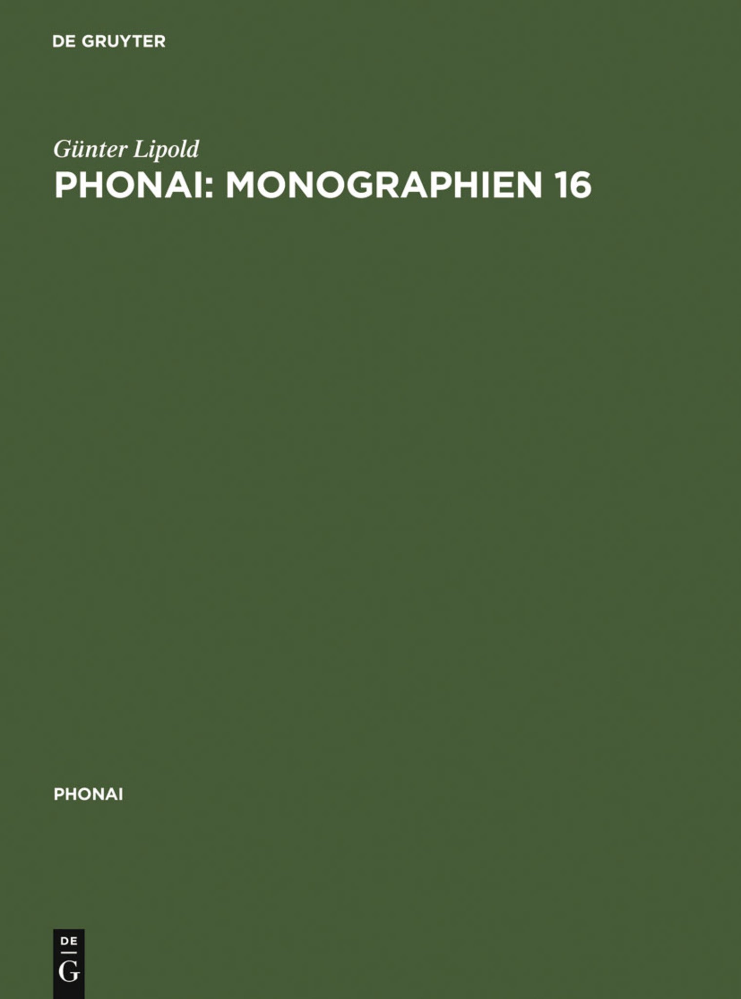 Phonai: Monographien 16