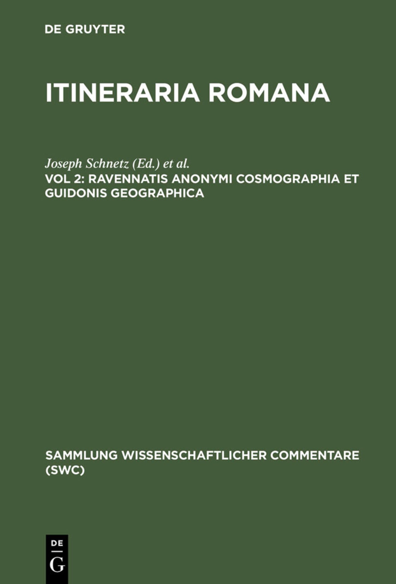 Cover image for Ravennatis Anonymi cosmographia et Guidonis geographica ISBN 9783598742743
