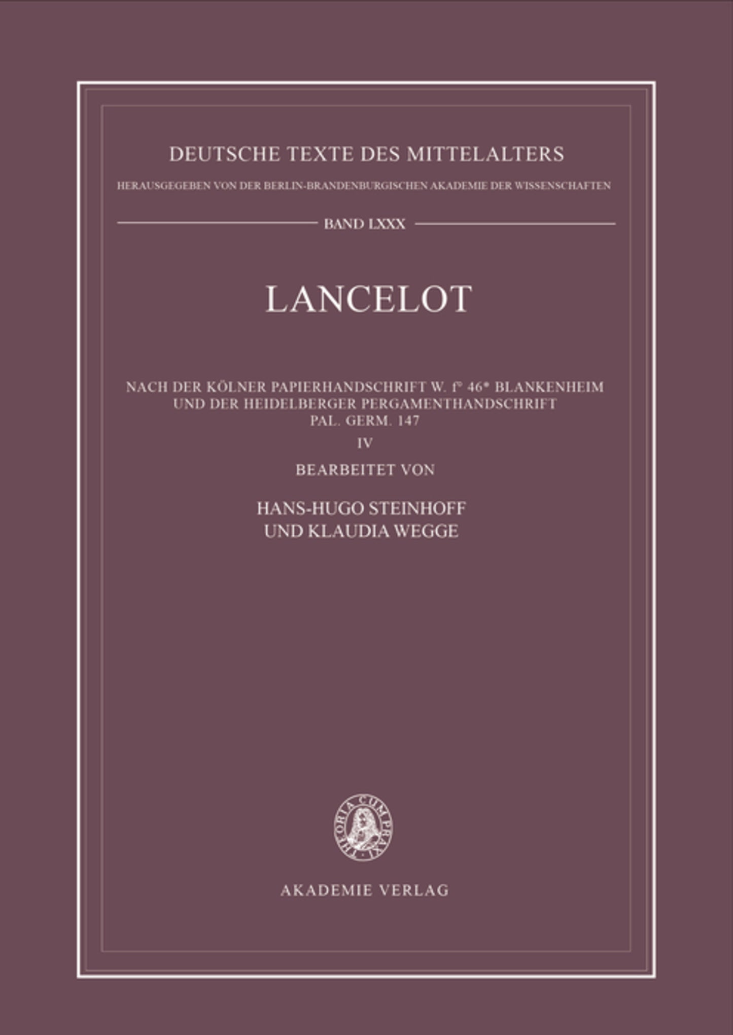 Lancelot IV: Namen- und Figurenregister