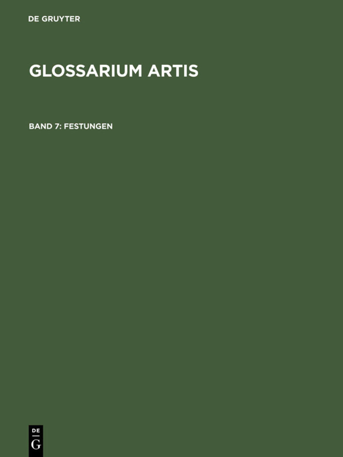 Cover image for Festungen ISBN 9783111084435
