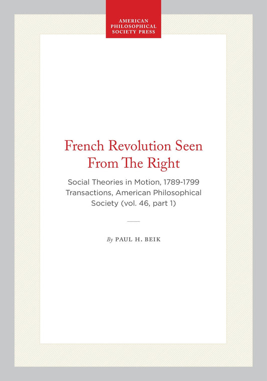 French Revolution Seen From The Right