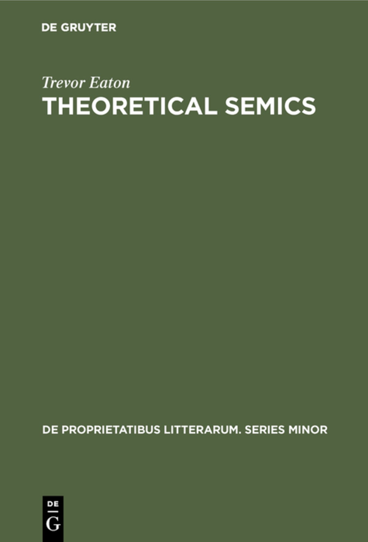 Cover image for Theoretical Semics ISBN 9789027921161