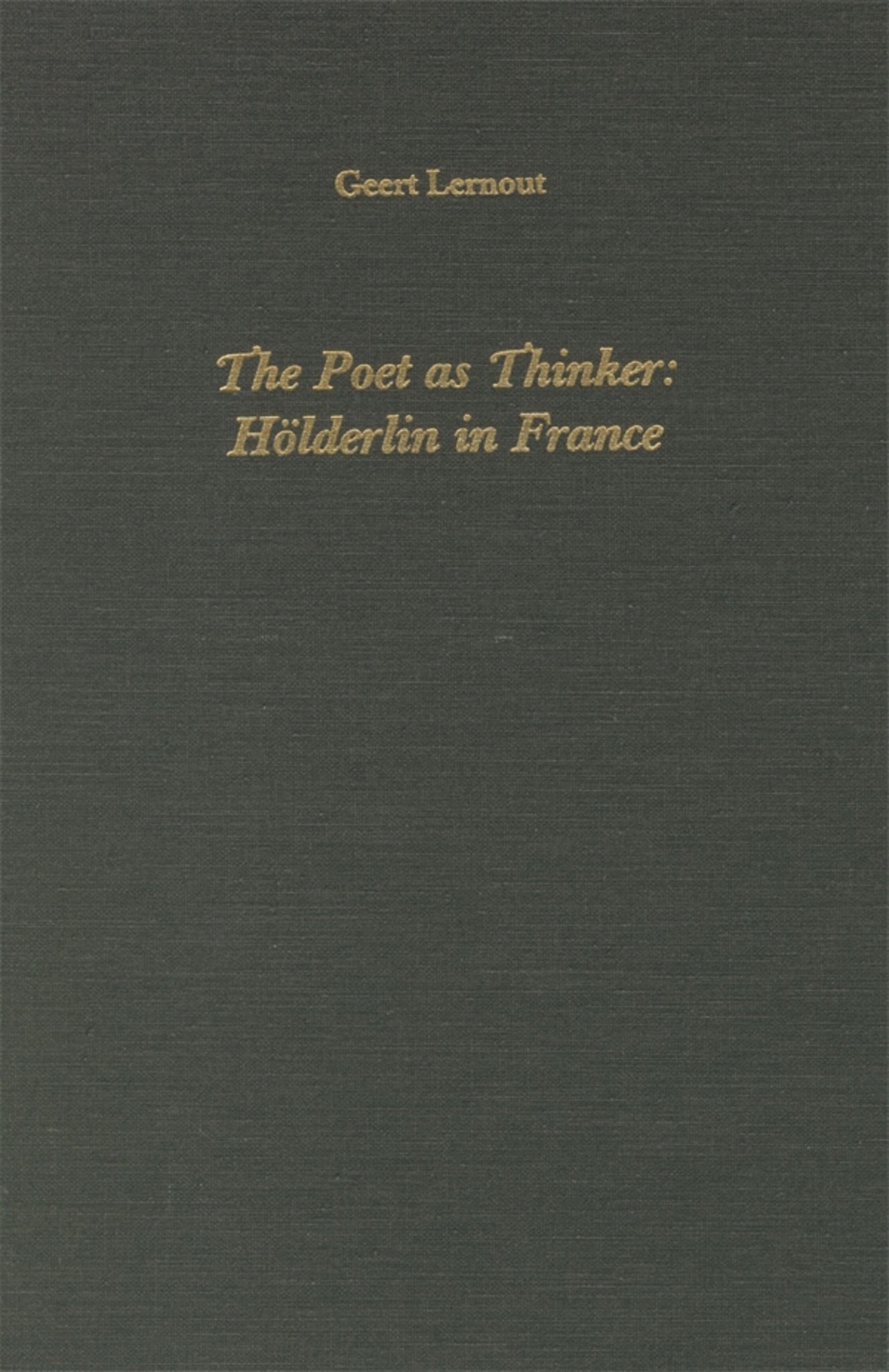 The Poet as Thinker