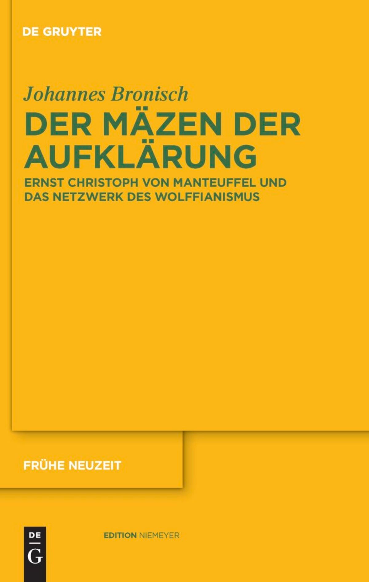Cover image for Der Mäzen der Aufklärung ISBN 9783110233148