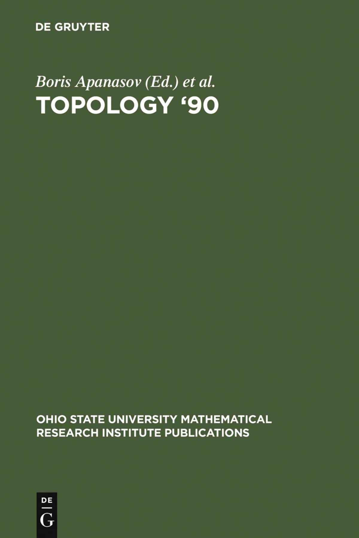 Cover image for Topology '90 ISBN 9783110125986