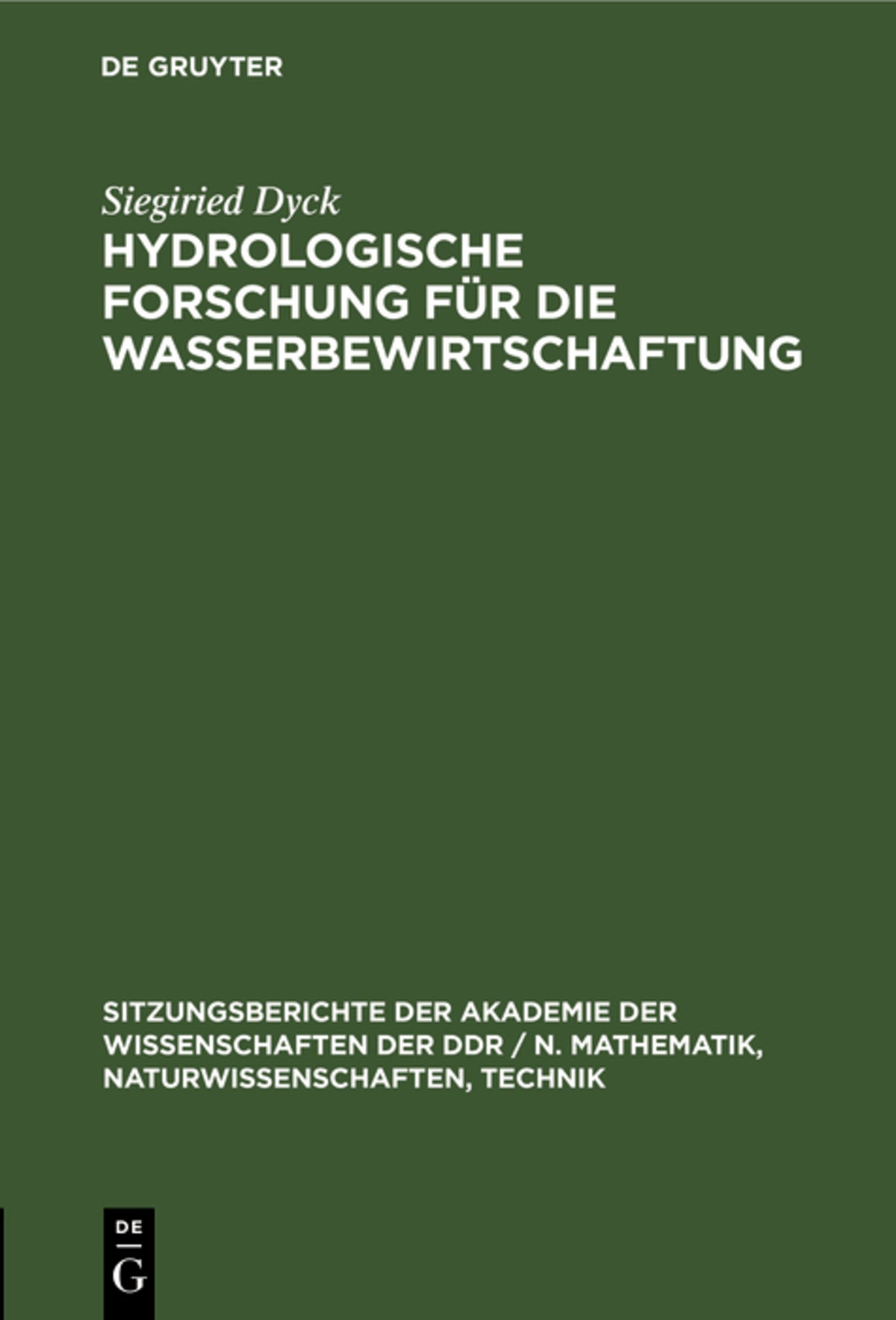 Hydrologische Forschung für die Wasserbewirtschaftung