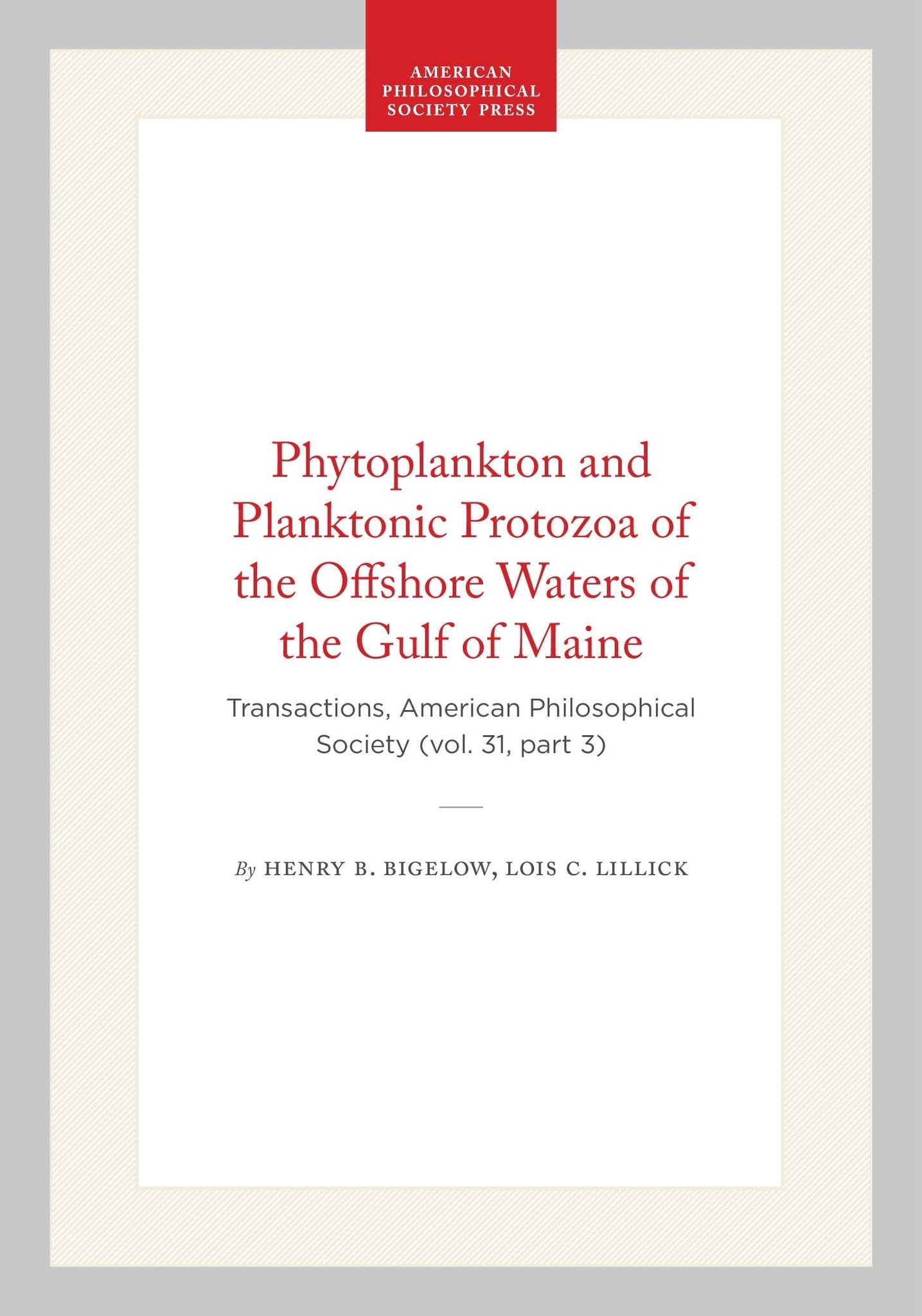 Phytoplankton and Planktonic Protozoa of the Offshore Waters of the Gulf of Maine