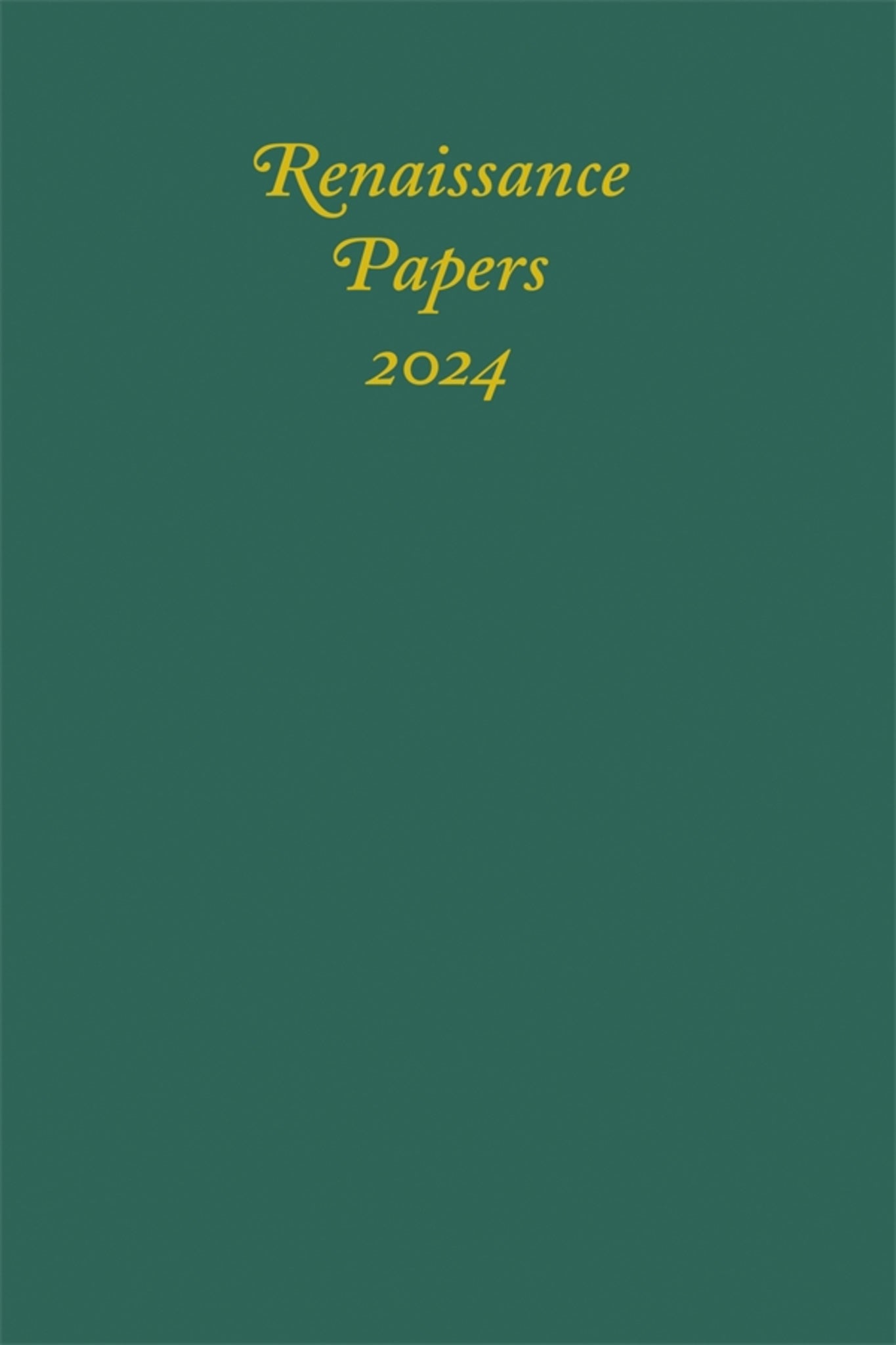 Cover image for Renaissance Papers 2024 ISBN 9781640142008