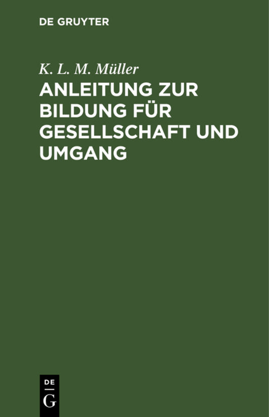 Anleitung zur Bildung für Gesellschaft und Umgang