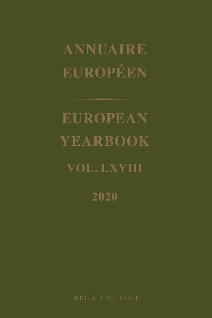 Cover image for European Yearbook / Annuaire Européen, Volume 68 (2020) ISBN 9789004508415