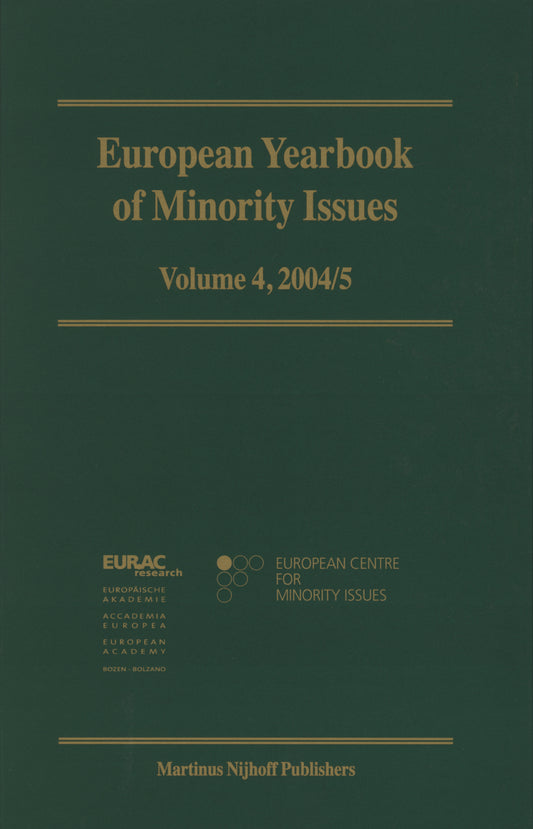 European Yearbook of Minority Issues, Volume 4 (2004/2005)