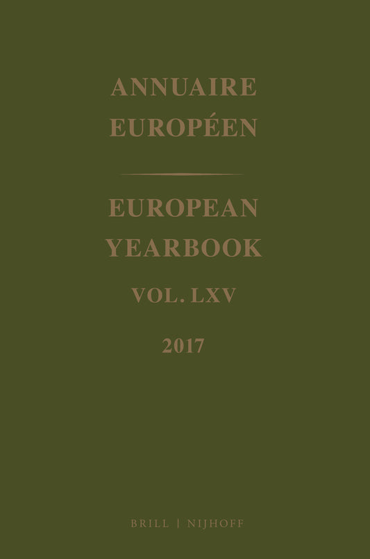 European Yearbook / Annuaire Européen, Volume 65 (2017)