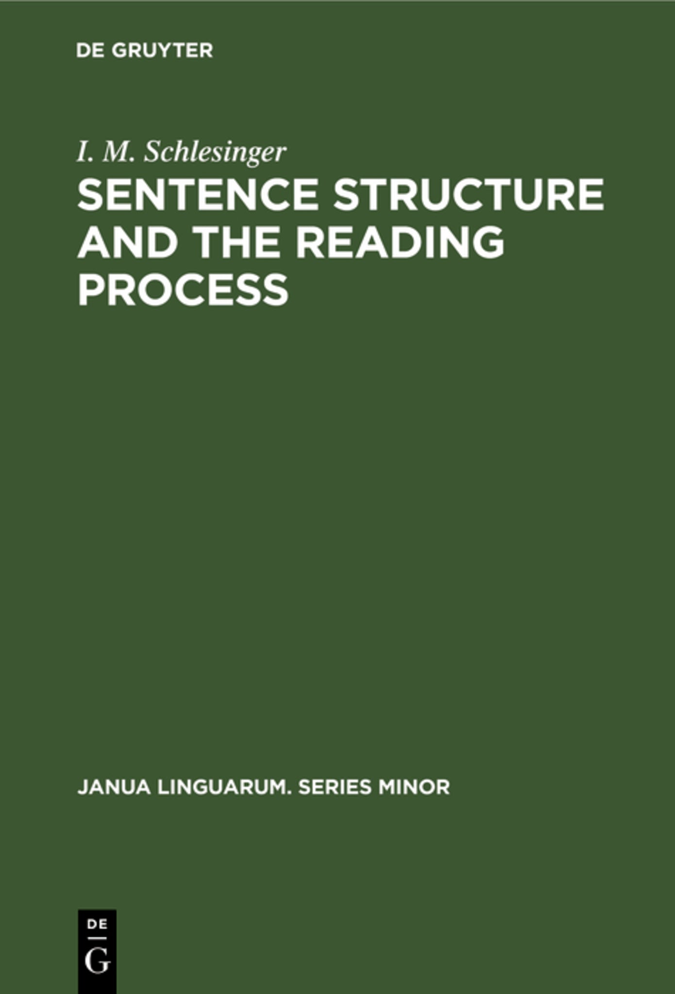 Sentence structure and the reading process