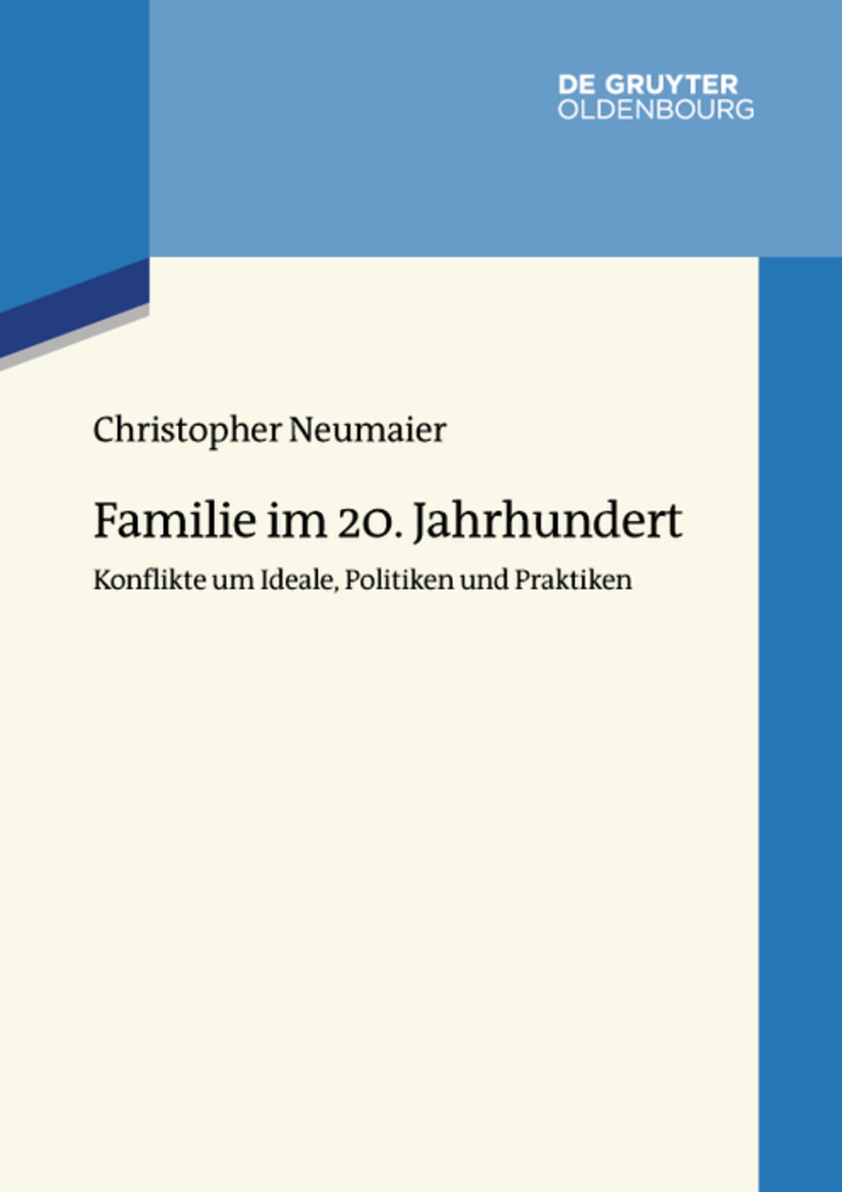 Cover image for Familie im 20. Jahrhundert ISBN 9783110646771