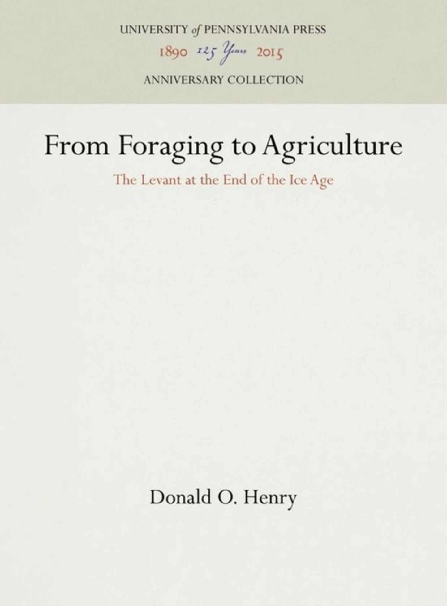 Cover image for From Foraging to Agriculture ISBN 9781512816822