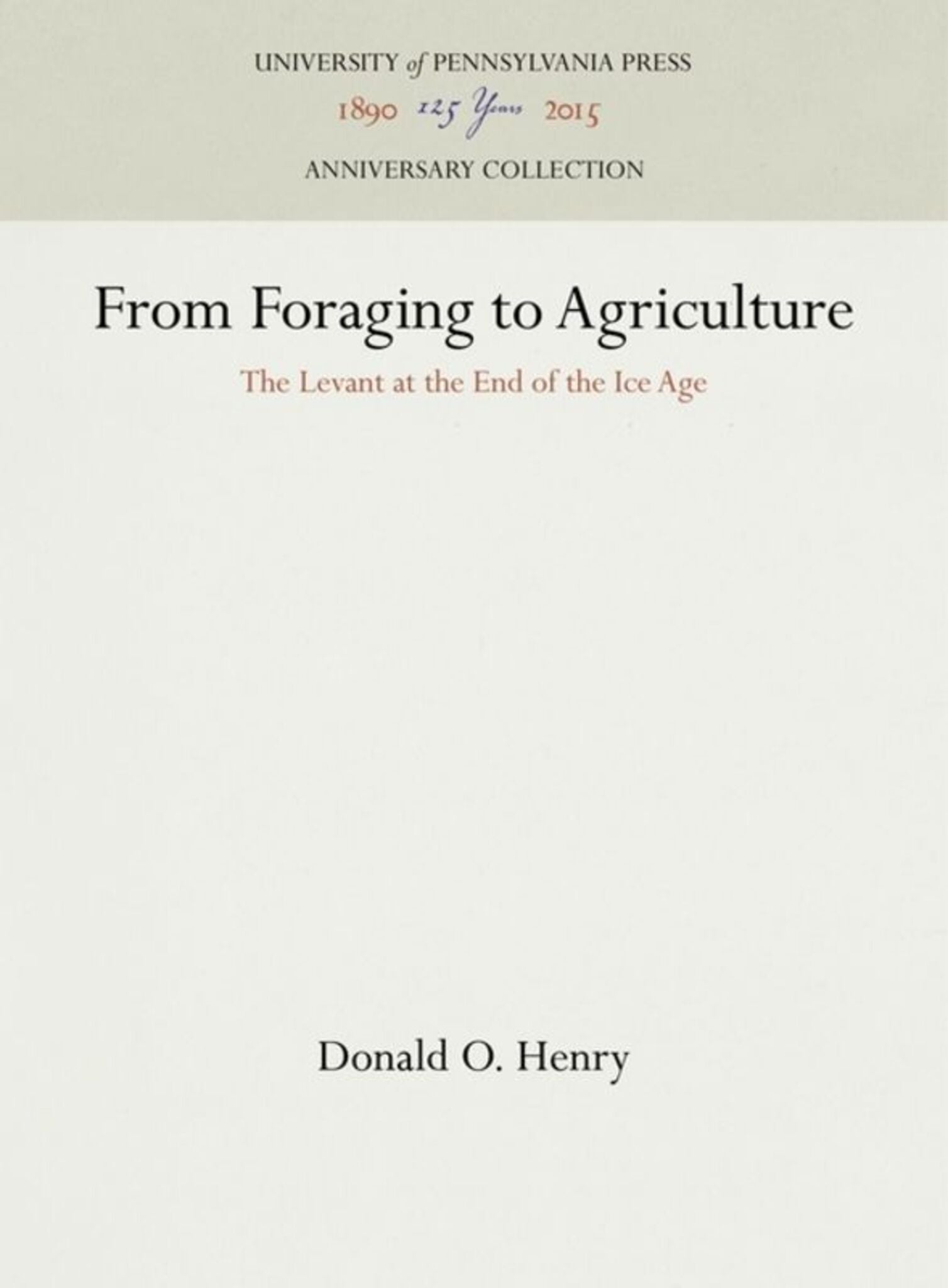 Cover image for From Foraging to Agriculture ISBN 9781512816822
