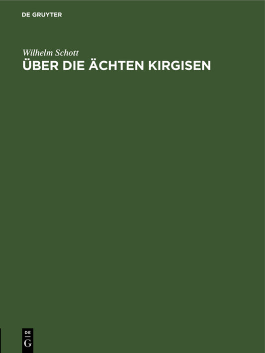 Über die Ächten Kirgisen