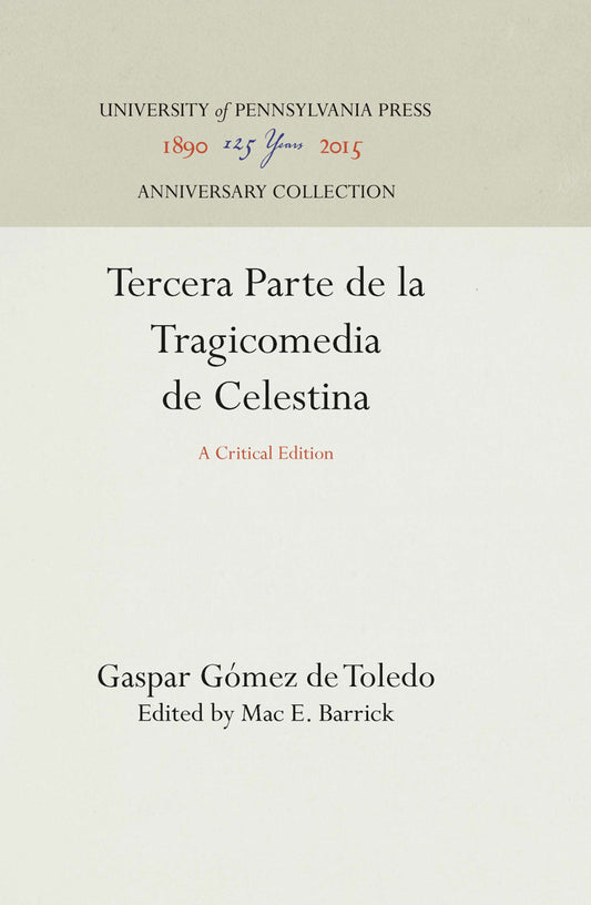 Tercera Parte de la Tragicomedia de Celestina