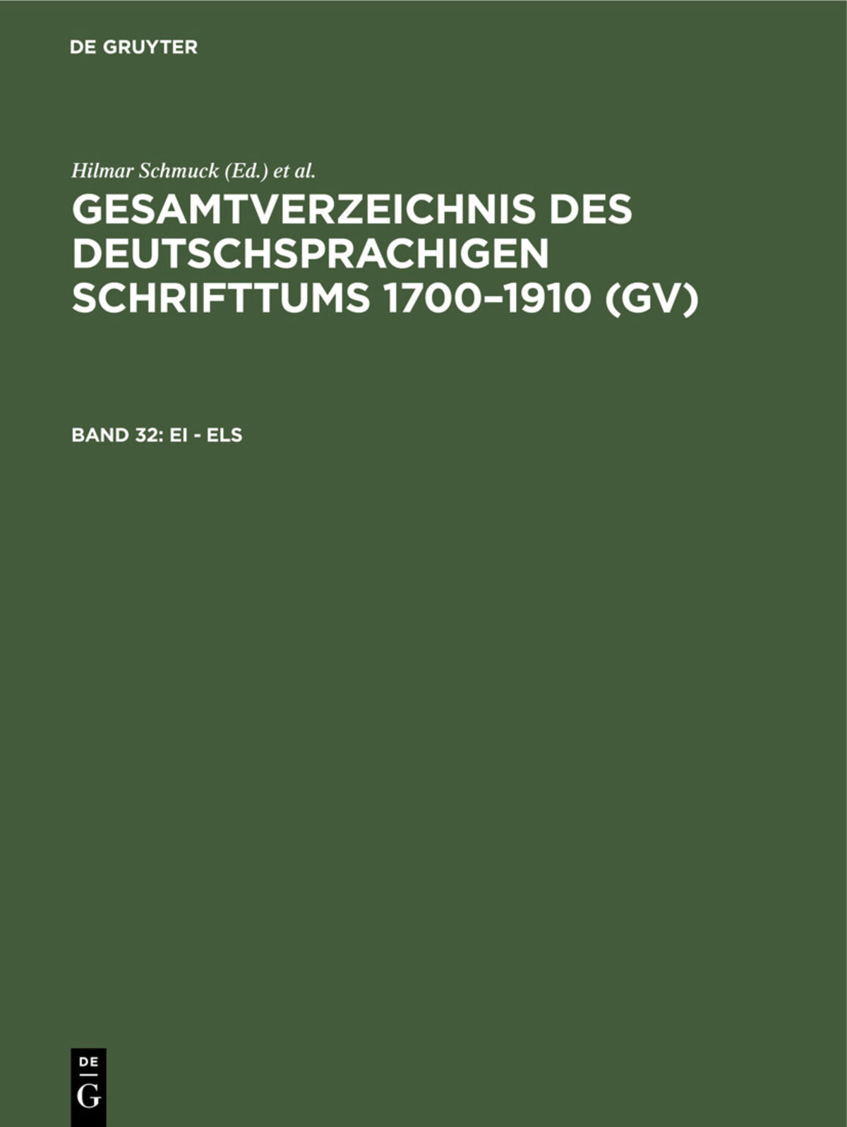 Cover image for Ei - Els ISBN 9783112309957