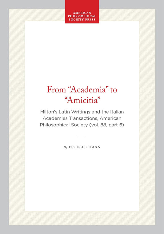 From “Academia” to “Amicitia”
