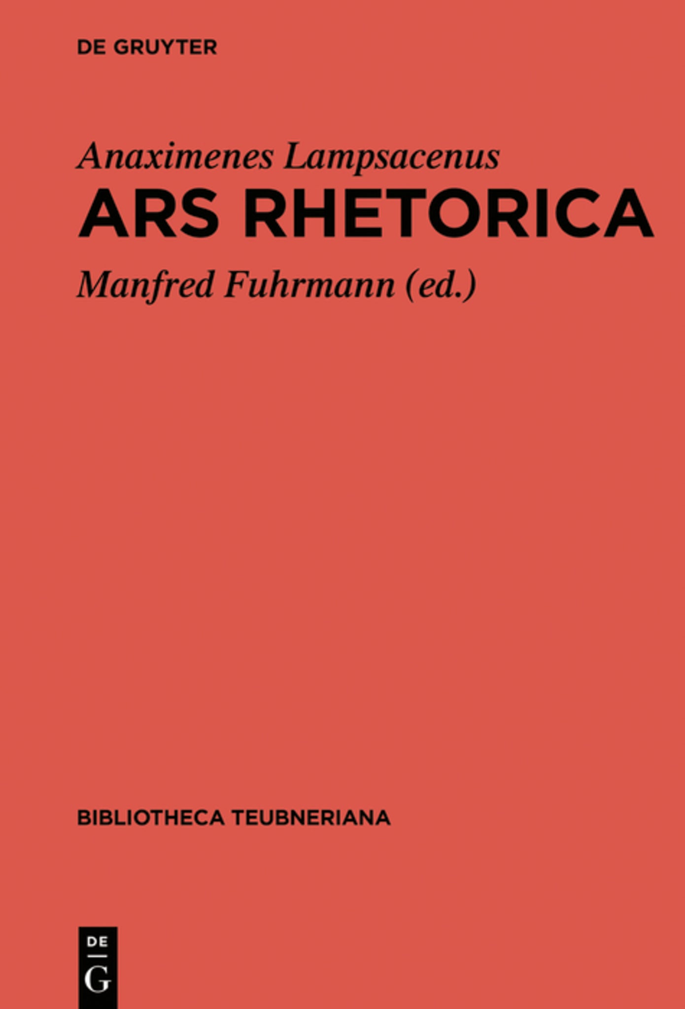 Cover image for Ars Rhetorica ISBN 9783598719837