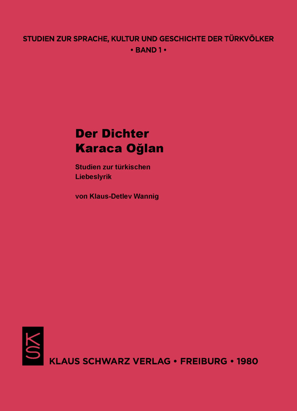 Cover image for Der Dichter Karaca Oglan ISBN 9783879970742