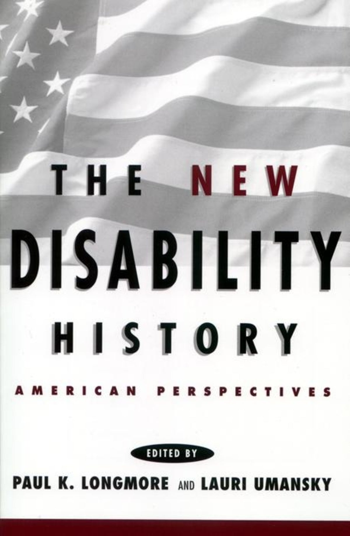 Cover image for The New Disability History ISBN 9780814785638
