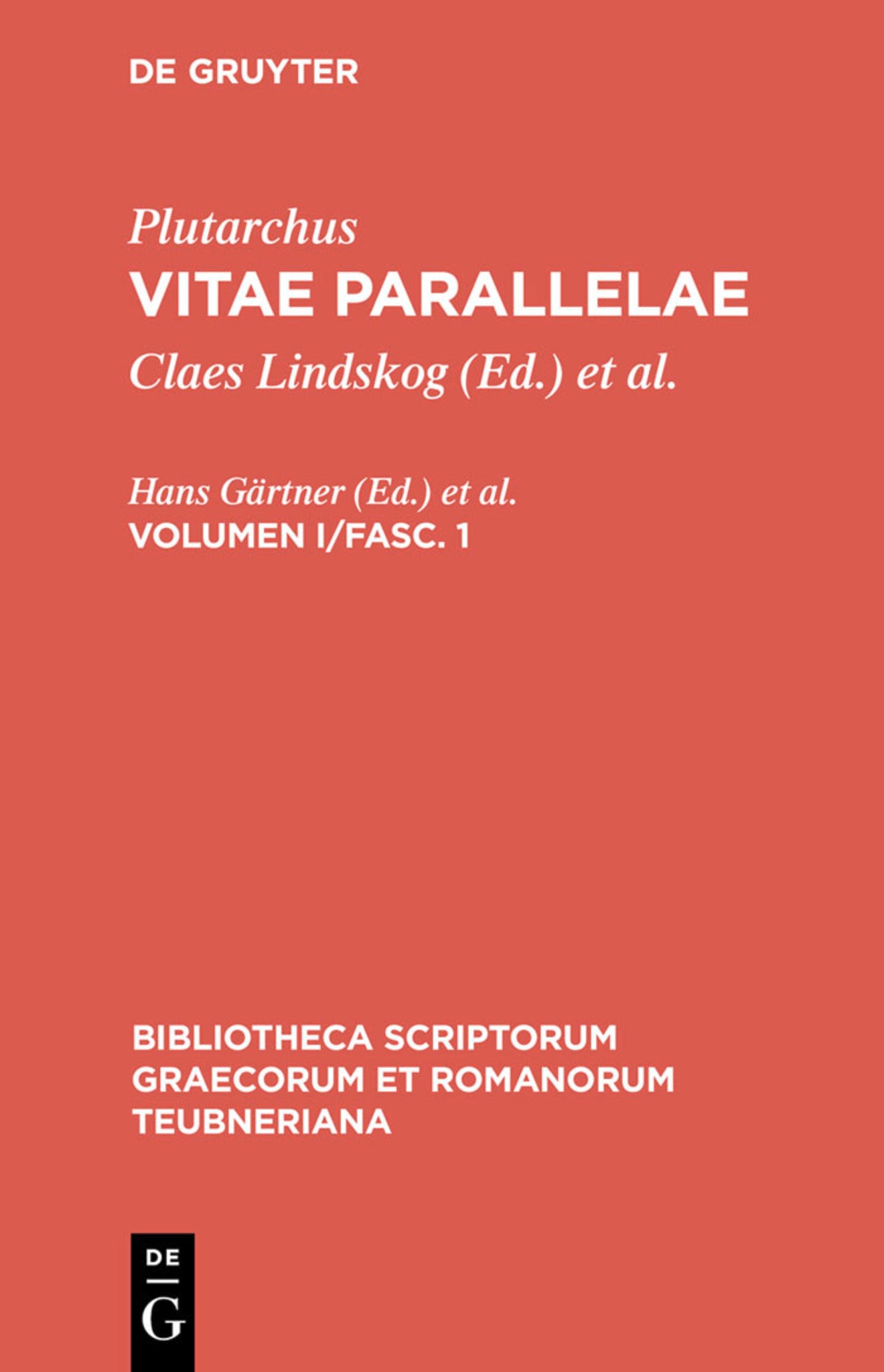 Cover image for Vitae parallelae ISBN 9783598716720