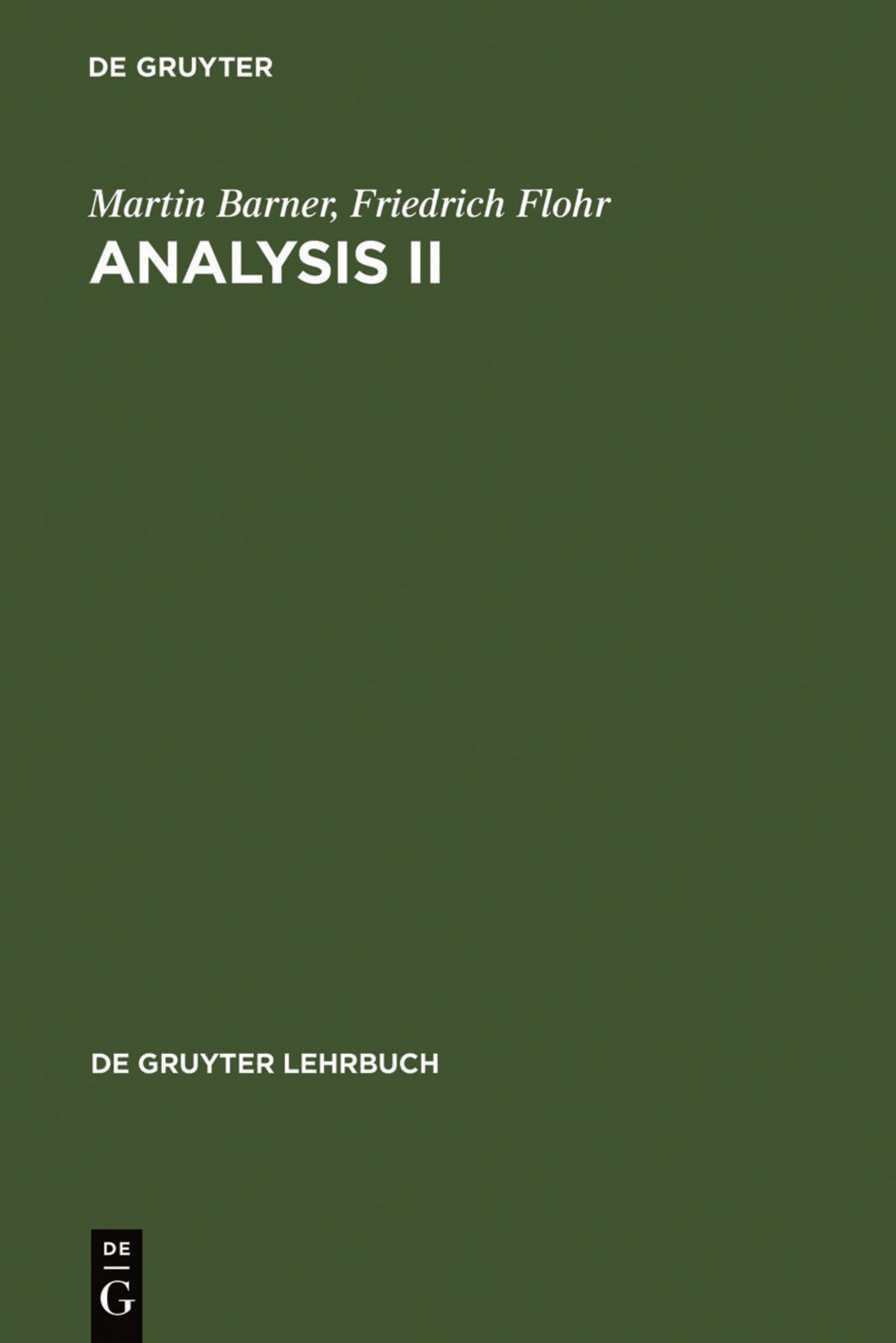 Analysis II