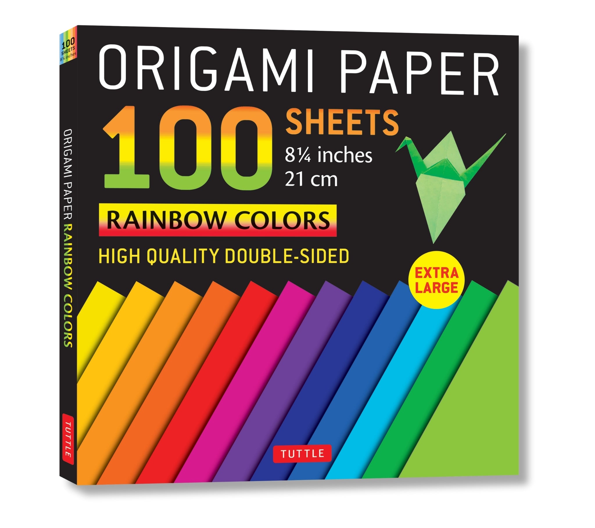 Origami Paper 100 sheets Rainbow Colors 8 1/4" (21 cm)