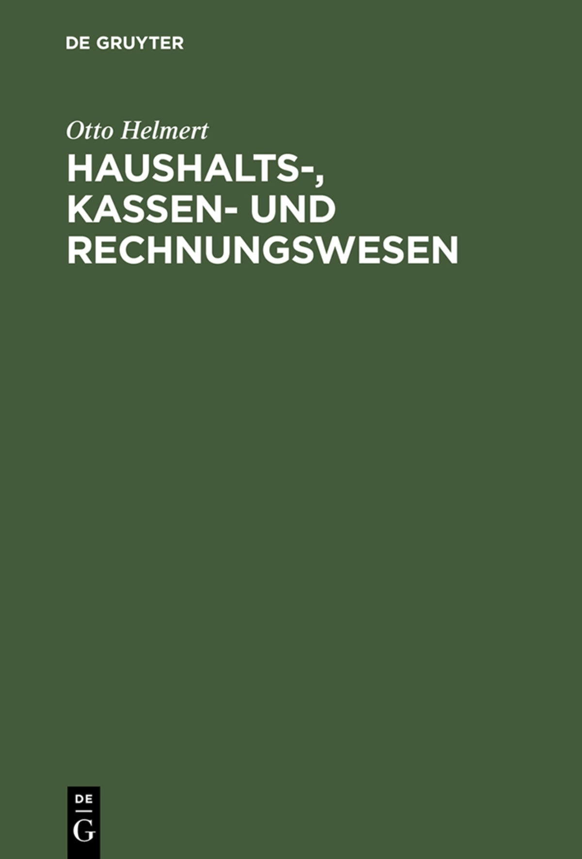 Haushalts-, Kassen- und Rechnungswesen