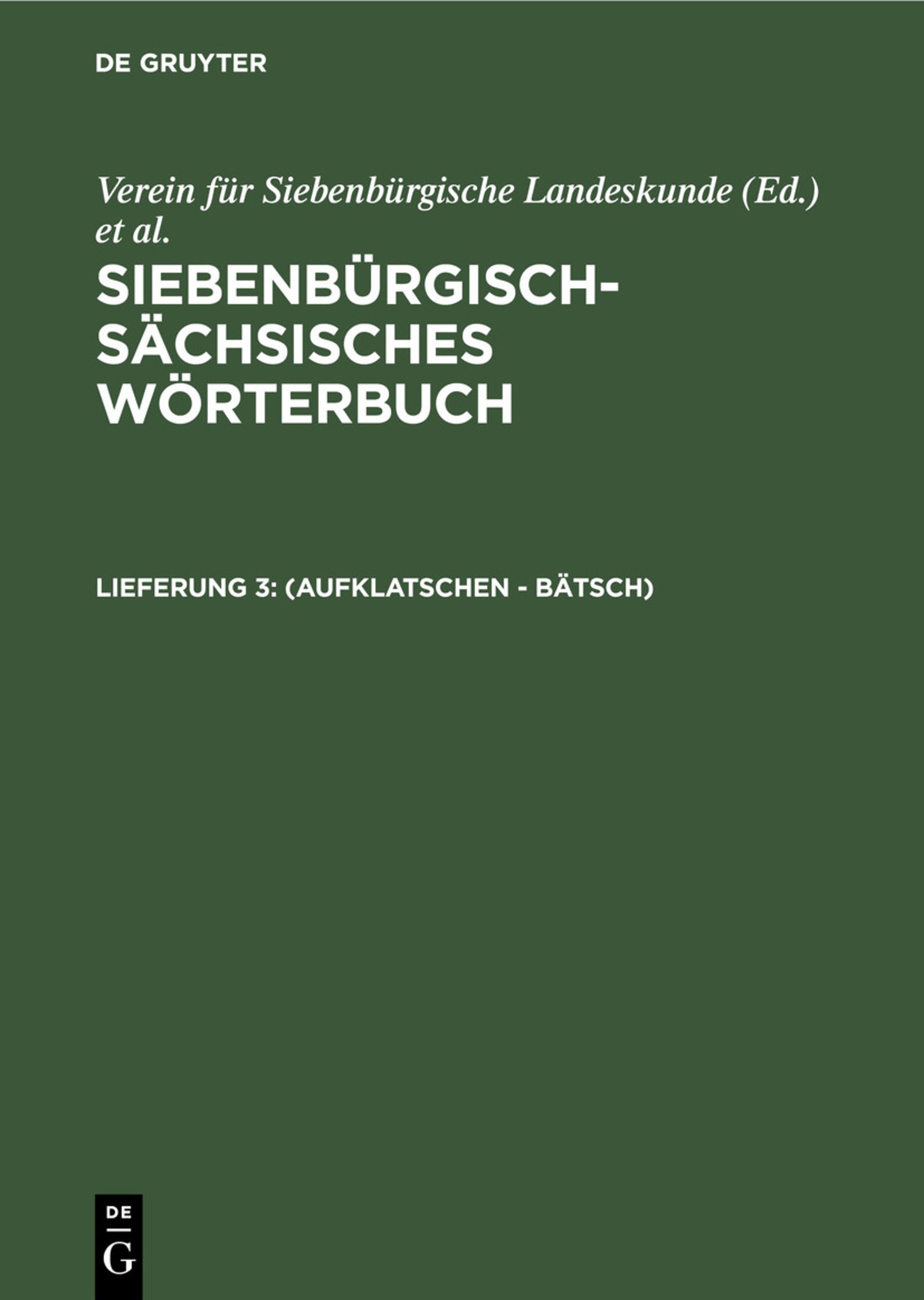 (aufklatschen - Bätsch)