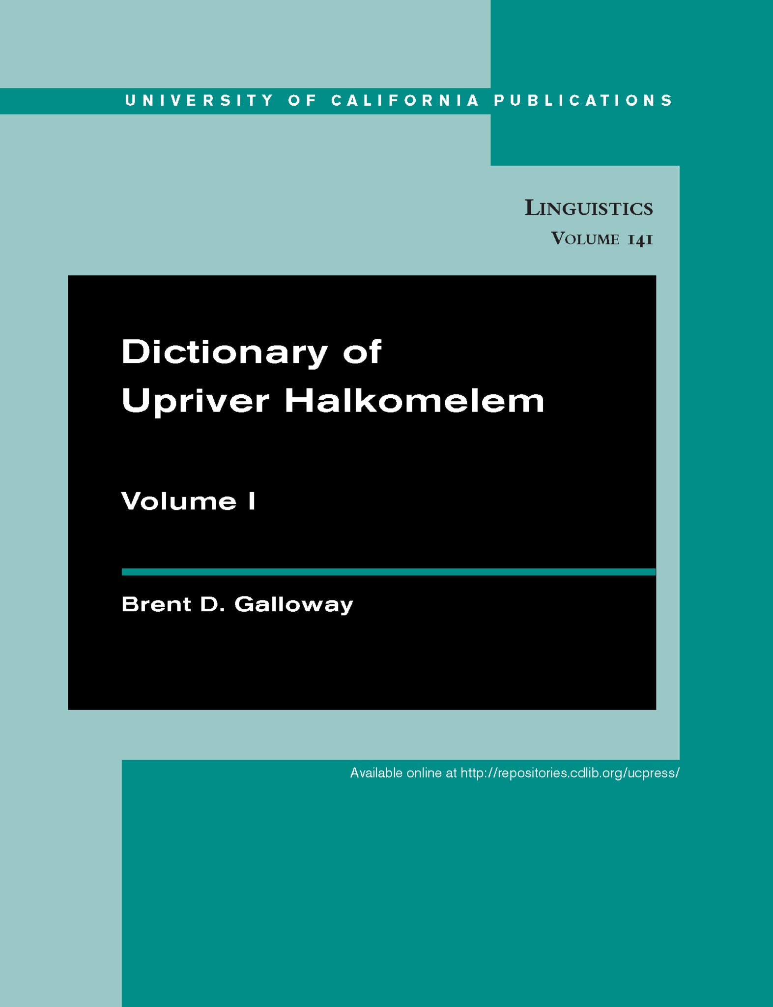 Cover image for Dictionary of Upriver Halkomelem ISBN 9780520945180