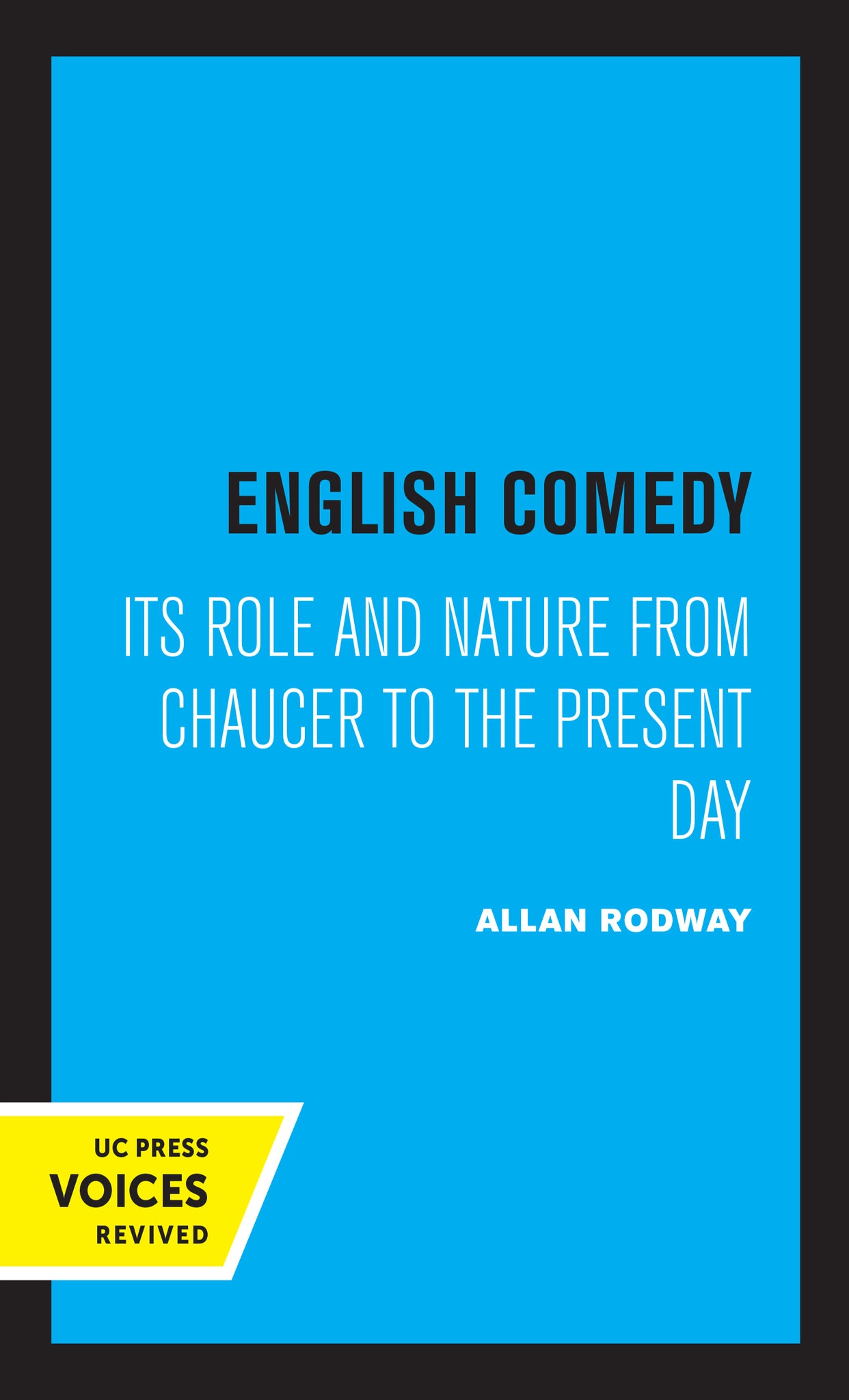 Cover image for English Comedy ISBN 9780520338852