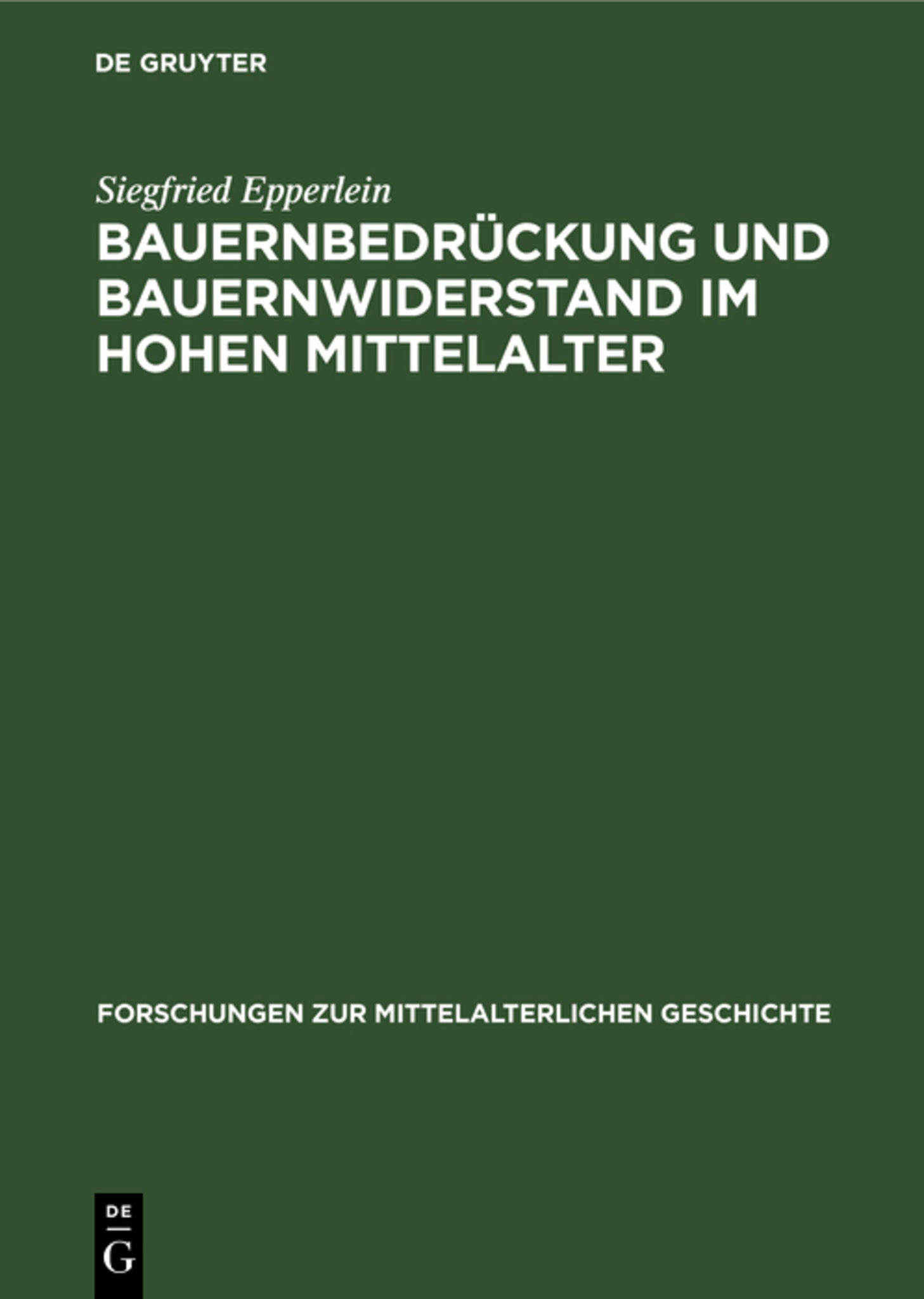 Bauernbedrückung und Bauernwiderstand im hohen Mittelalter