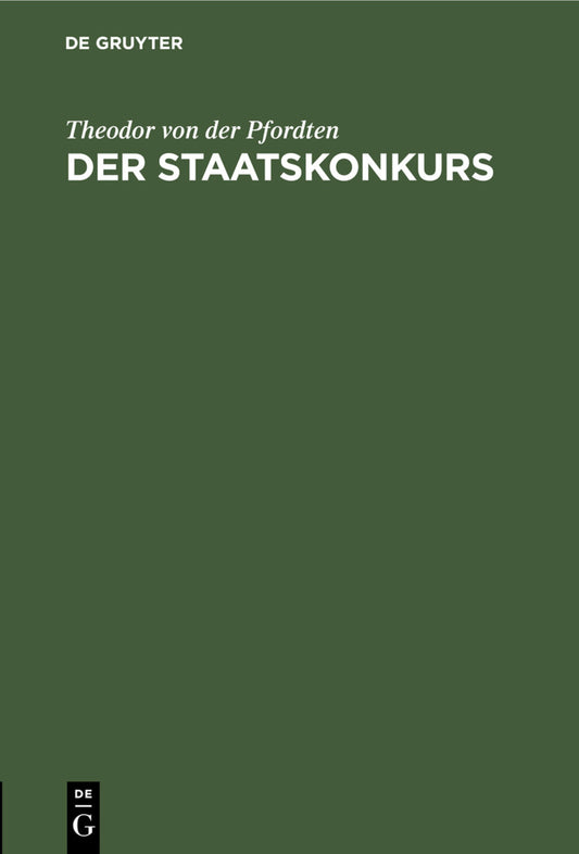 Der Staatskonkurs
