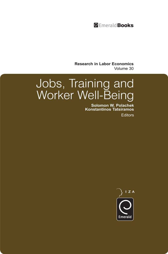 Cover image for Jobs, Training, and Worker Well-Being ISBN 9781849507660