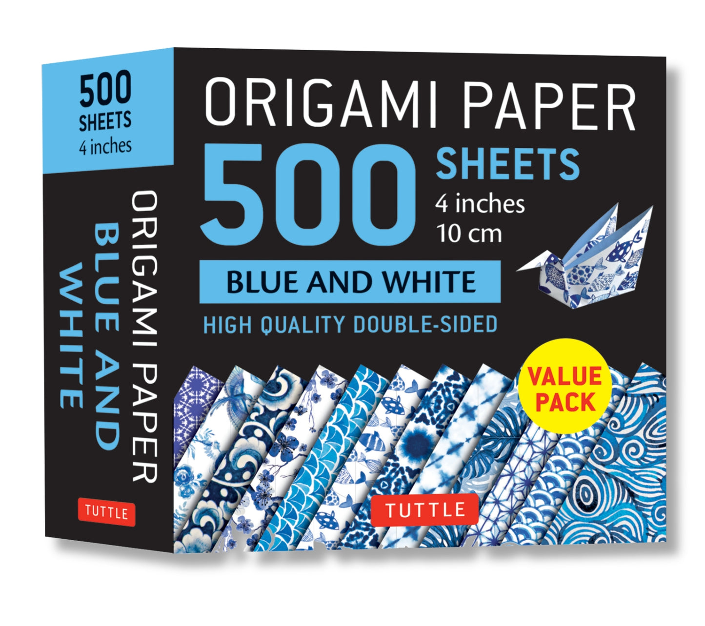 Origami Paper 500 sheets Blue and White 4" (10 cm)