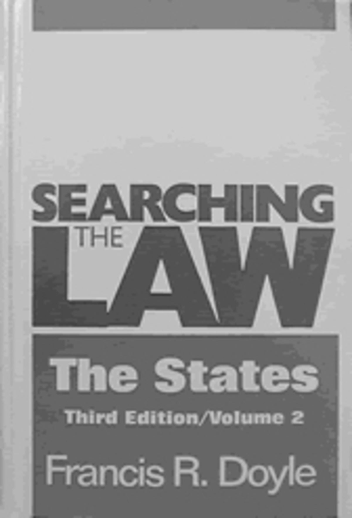 Cover image for Searching the Law - The States (2 vols) ISBN 9781571052872