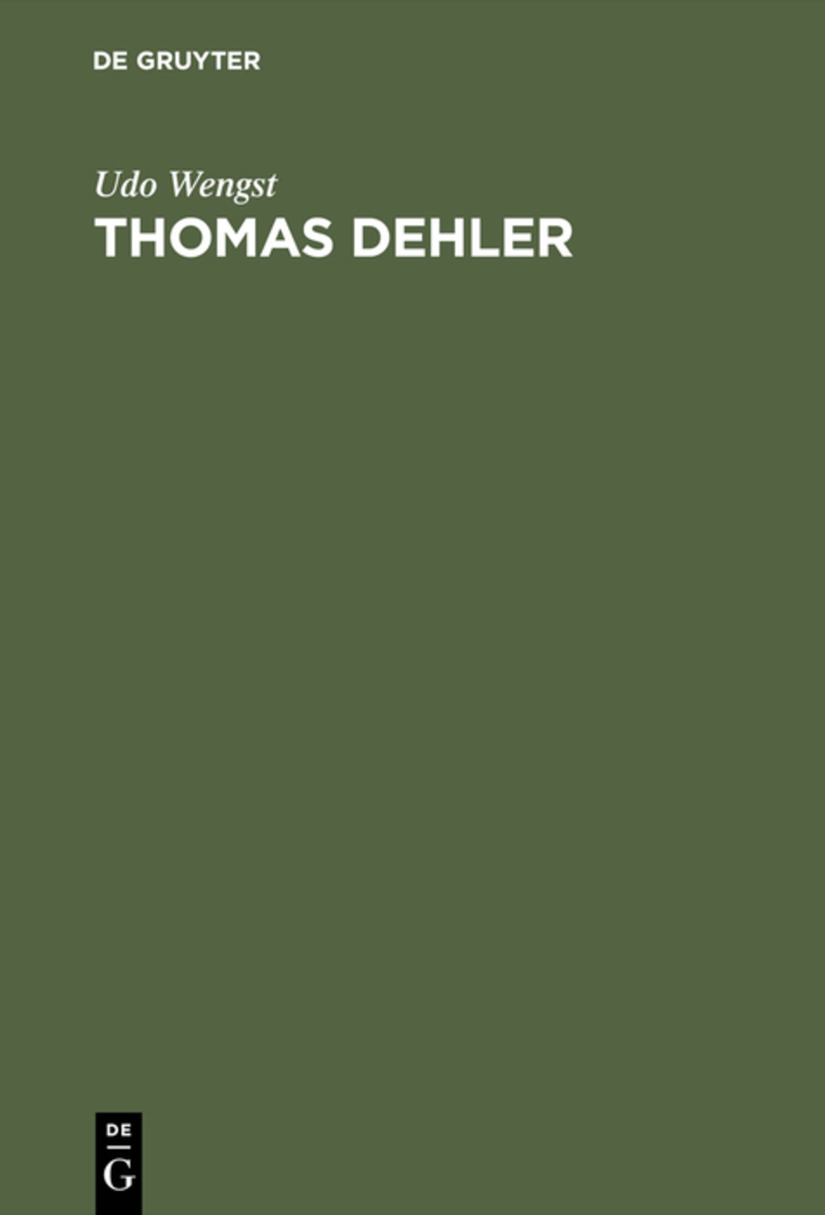 Cover image for Thomas Dehler ISBN 9783486563061