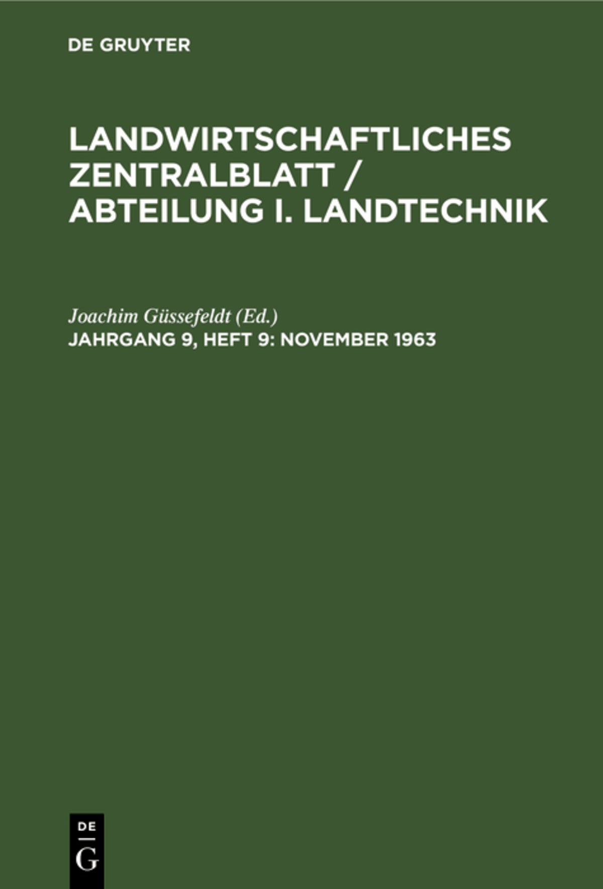 Cover image for November 1963 ISBN 9783112542514